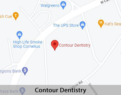 Map image for Dental Center in Cornelius, NC